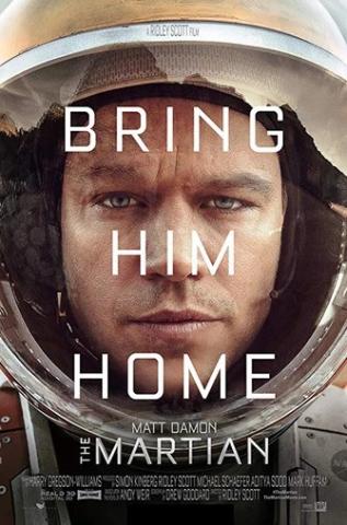 Matt Damon in an astronaut suit.  "Bring Him Home" written over him.