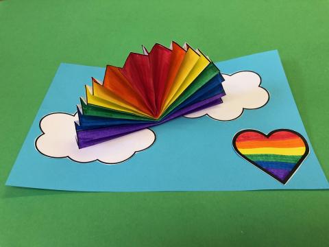 Sample Rainbow Take Home Craft for Pride Month 