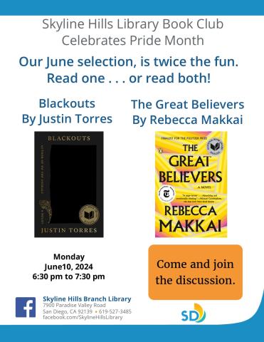 Skyline Hills Book Club June Selections