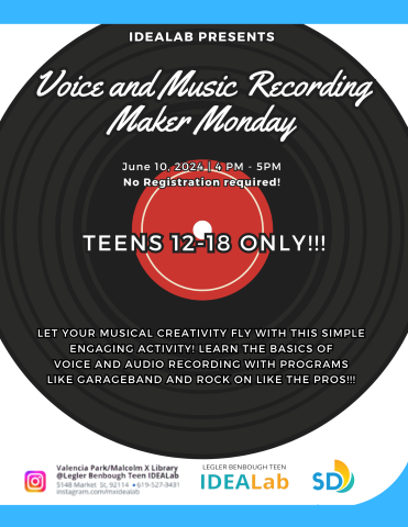 Let your musical creativity fly with this simple but engaging activity! Learn the basics of  Voice and audio recording with programs like Garageband and rock on like the pros!!!