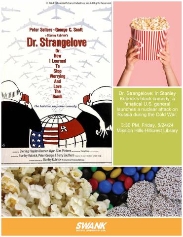 Event flyer showing original movie poster for Dr. Strangelove