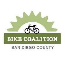 Logo with bicycle and words Bike Coalition San Diego County