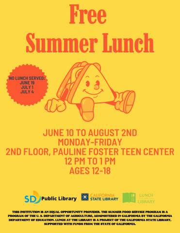 Free Summer Lunch flyer.