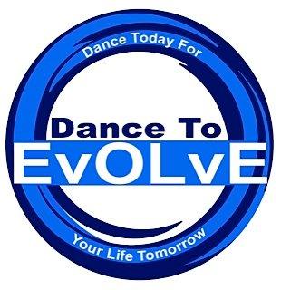 Dance to Evolve Logo - blue circle