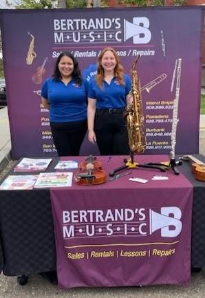 Bertrand's Music employees and instruments