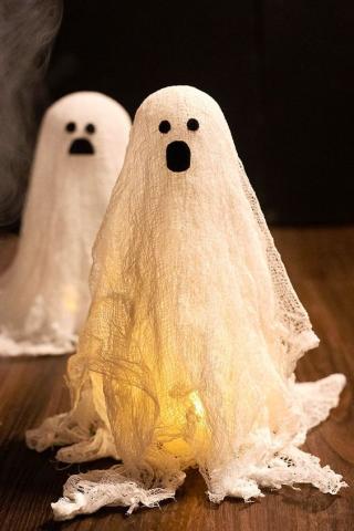 Cheesecloth Ghostie Craft