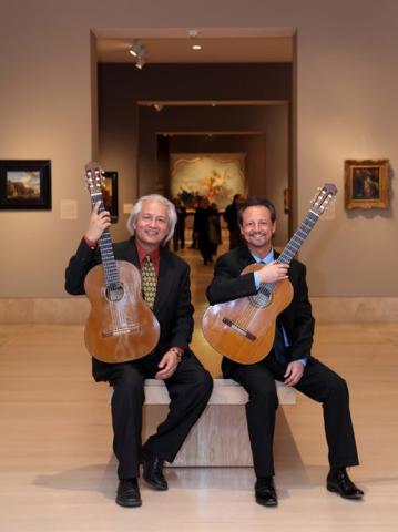 Image of Fred Benedetti and Robert Wetzel holding their guitars