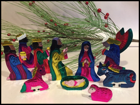 The Christian Nativity scene