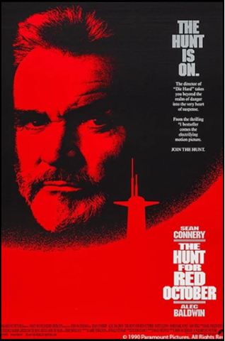 photo of the movie poster for the hunt for red october