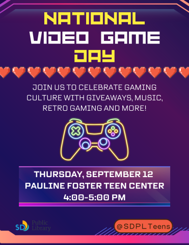 National Video Game Day celebration flyer.