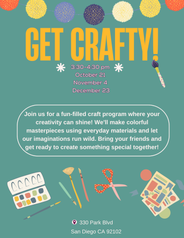 Flyer with craft program details