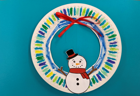 Paper Plate Wreath