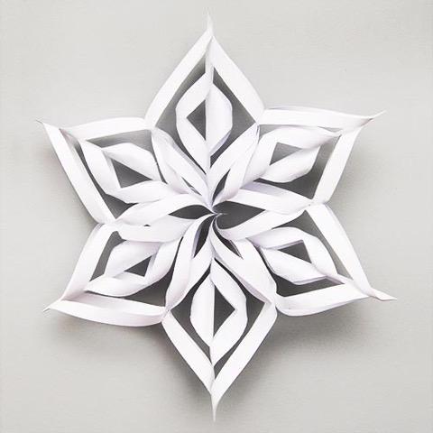 sample of the 3d paper snowflake project