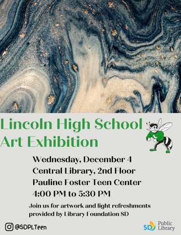 Lincoln High School Opening Art Exhibition flyer.