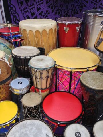 multi colored drums