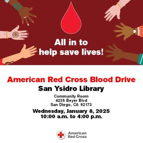 American Red Cross Blood Drive flyer