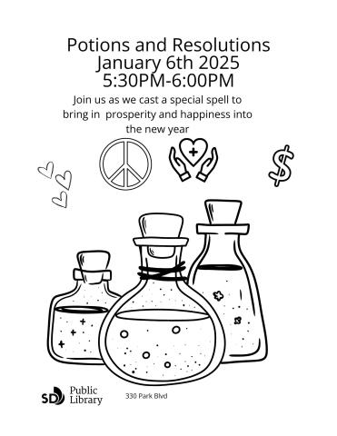 Potions and Resolutions flyer