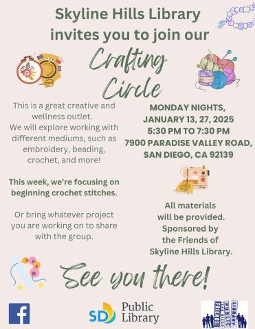 Crafting Circle - Beginning Crochet Stitches