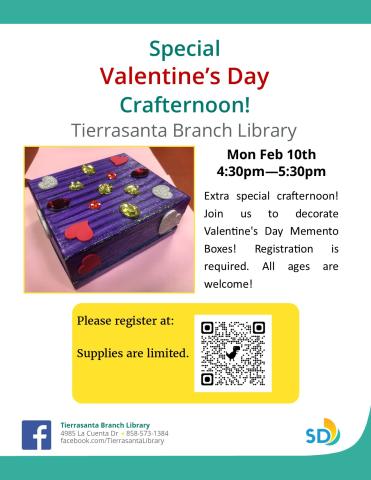 Flyer with the image of a purple decorative box