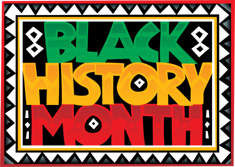 Colorful Black History Month  Logo