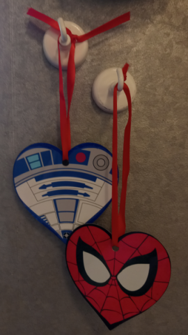 Heart-shaped ornaments