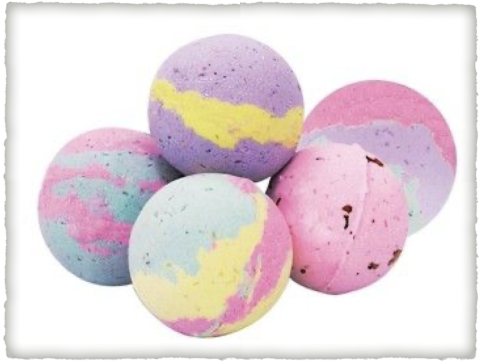 Five Colorful Bath Bombs