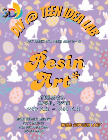 easter eggs, easter bunny, flowers, text describing event