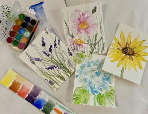 flower watercolors