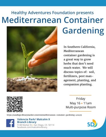 Fingers on an up-turned hand next to a single plant sprout 