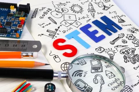 STEM words & stationary supplies.