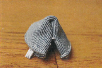 A fabric fortune cookie