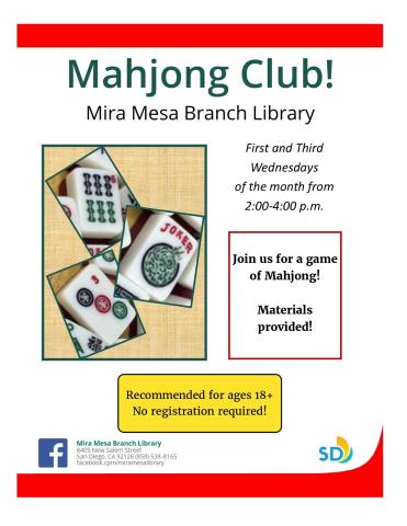 Mahjong tiles: red, green and blue