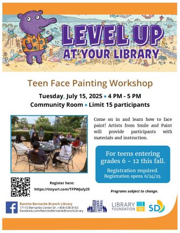 Teen Face Painting Workshop