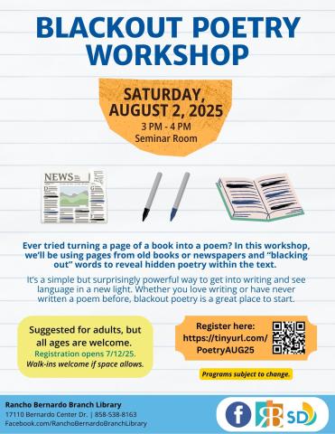 Blackout Poetry Workshop