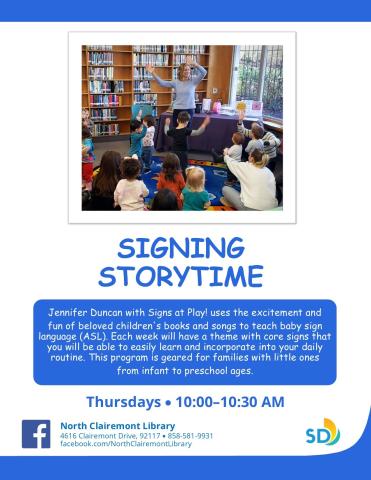 Signing Storytime Flyer