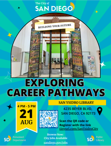 Flyer of the Exploring Career Pathways event.