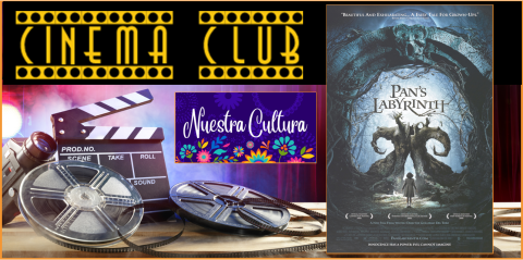 cinema club logo with Pan's Labyrinth film poster