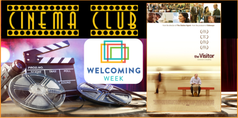 cinema club logo with THE VISITOR film poster