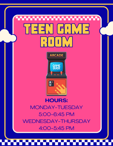 Teem Game Room fall hours flyer.