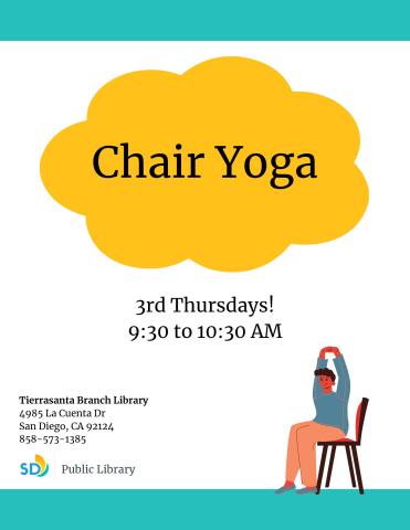 cartoon person in a chair doing stretches