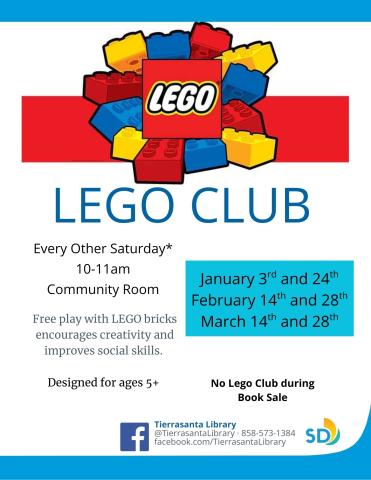 Lego bricks in the primary colors surrounding the logo