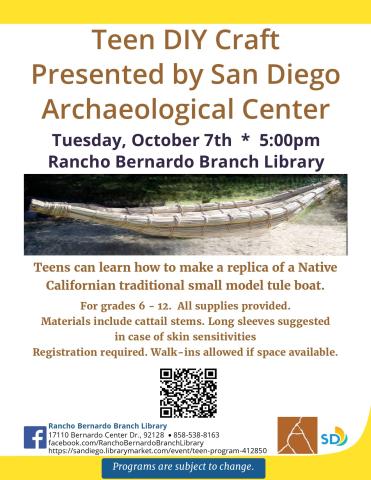 Teen DIY: Native Californian Tule Boat Model