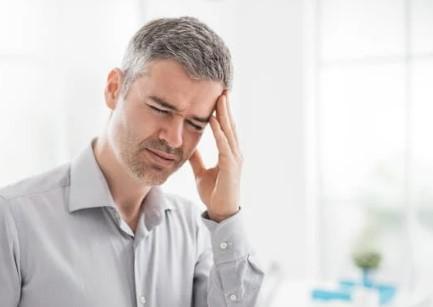 Man with a headache