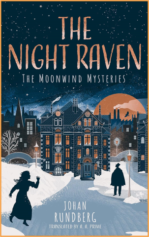 A woman is waving to a man during a snowy night.