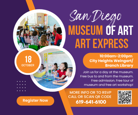 Pictures of children exploring a museum.