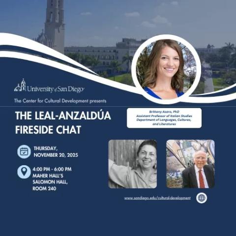 Graphic collage featuring speaker, date, and location