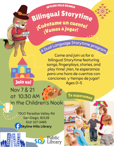 Join us for bilingual storytime with Ms. Claudia! 