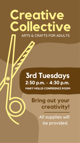Creative Collective: Adult Art Program Flyer