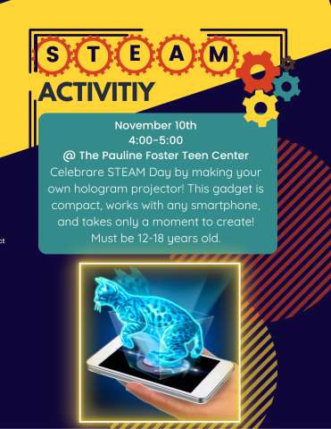 Teen Steam Day flyer.