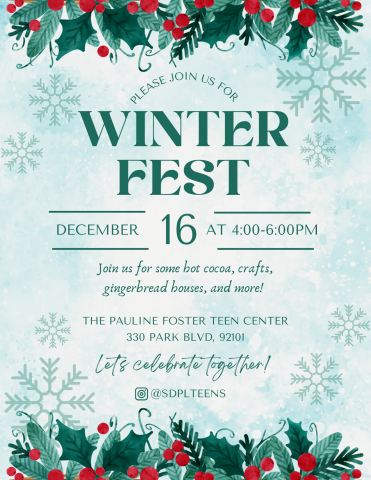 Teen Winterfest 2025 flyer.
